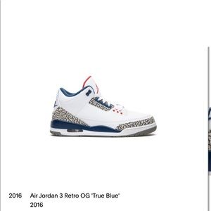 Jordan 3 Retro OG ‘True Blue’
